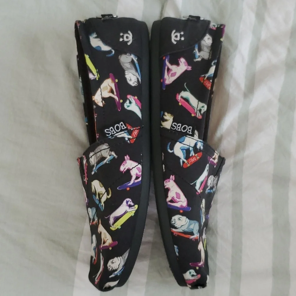 BOBS Dogs Skateboarding Slip-ons Sz 6.5 - Picture 4 of 8